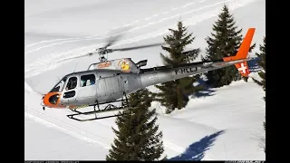 F-HLLJ AS 350 B3e CMBH / Take off Avoriaz heliport _ helicopter
