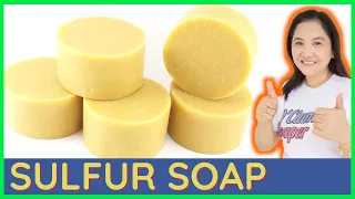 Easy to follow Sulfur Soap Making | Cold Process Medicated Sulfur Soap for Pimple, Acne Home made