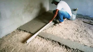 COMO PONER FIRME DE CONCRETO DE CUARTO DE 4X3