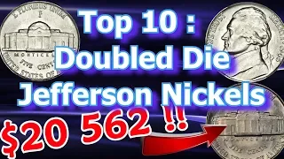 Top 10 Jefferson Nickel Doubled Die Varieties List Worth Money