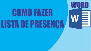 Como fazer uma lista de presença para reuniões ou outros eventos no Word