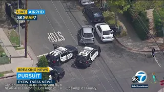 POLICE CHASE: Suspect sideswipes cars in wild pursuit through Hollywood | ABC7