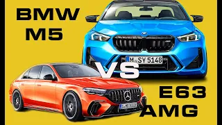 Новая 2024 BMW M5 vs Mersedes E63 AMG
