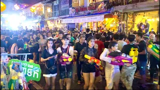 Very Happy Khmer New Year 2022 - Walking Tour at Pub Street in Siem Reap of Cambodia