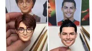 Harry Potter and Ronaldo face making with fondant for cake 😀#full tutorial