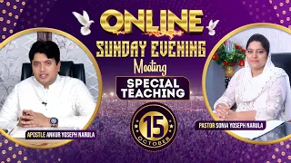 Sunday Deliverance Evening Online Meeting (Deliverance Week-6) (15-10-2023) Ankur Narula Ministries