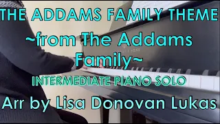 The Addams Family Theme - (INTERMEDIATE Piano Solo) - Piano Cover + Sheet Music
