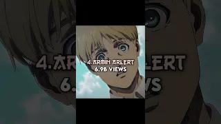Most Viewed Attack on Titan Characters #shorts #anime