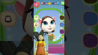 Squid game doll makeover -My talking Angela #mytalkingangela2#mytalkingtom#myangela#angela#squidgame