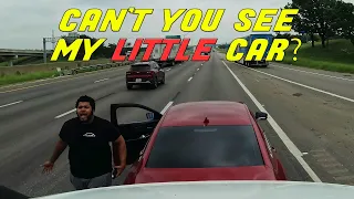 SPEEDING ROAD RAGER STOPS IN FRONT OF A SEMI-TRUCK