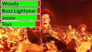 Toy Story 3 (2010) Incinerator Scene with healthbars