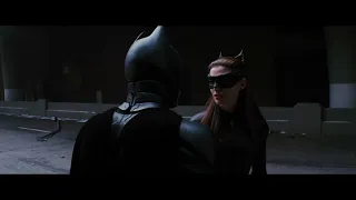 Batman and Catwoman kiss scene