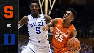 Syracuse vs. Duke Basketball Highlight (2018-19)