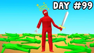 Surviving 100 Days Fighting In Totally Accurate Battle Simulator!
