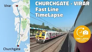 Mumbai Local Timelapse - Churchgate to Virar Fast Line Full Uncut Journey | 0.5 Sec Time Lapse