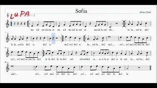 Sofia  - Flauto dolce - Note - Spartito - Karaoke - Canto - Instrumental - Musica