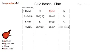 Bass Backing Track - Blue Bossa - 100bpm - Eb Minor