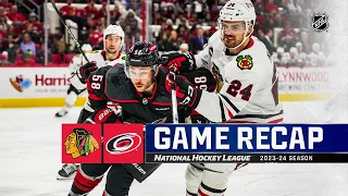 Blackhawks @ Hurricanes 2/19 | NHL Highlights 2024