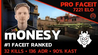 7200 ELO MONSTER m0NESY G2 ON MIRAGE🔥 (MIRAGE) FACEIT LVL 10 / CSGO POV / Sep 6, 2023