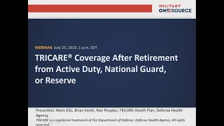 TRICARE Coverage Options After Retirement