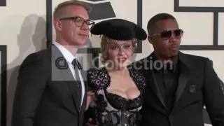 GRAMMYS RED CARPET: MADONNA W NAS amp; DIPLO