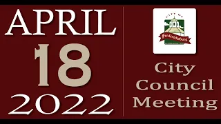 City of Fredericksburg, TX - Regular City Council Meeting - Monday, April 18, 2022