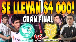 BEASTCOAST vs THUNDER [BO5] - GRAN FINAL 🏆 "Se Llevan $4 000" - Realms Collide DOTA 2