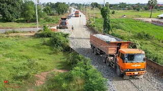 Updated New Road Making With Stronger Loading Trucks Dozer Push Gravel And Wonderful Construction