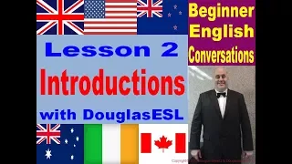 Beginner English Conversations Lesson 2 Introductions with DouglasESL