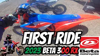 Riding a TWO STROKE! First Ride on a 2023 Beta 300 RX