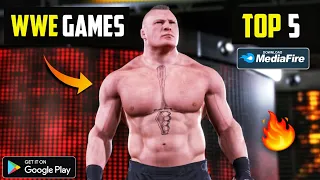 Top 5 WWE GAMES For Android 🔥l Best WWE Games For Android (High Graphics)