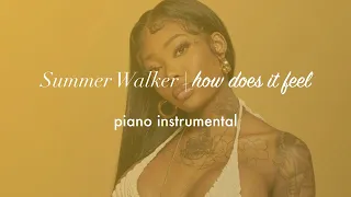 Summer Walker - How Does It Feel | Piano Instrumental (Karaoke & Lyrics)