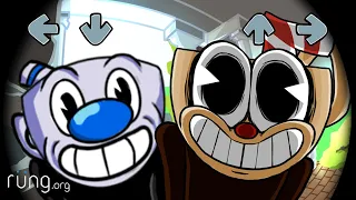 FNF VS Ring Cam Mario but... version Cuphead and Mugman | Friday Night Funkin Mod Cuphead