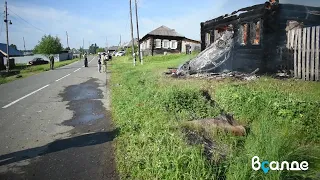 Нетрезвая салдинка разбила машину и спалила чужой дом в Медведево. ДТП и пожар, 18.06.2022