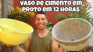 Como  Fazer Vaso de Cimento Mais Fácil e Rápido Dicas para Iniciantes