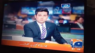 Newscaster doing makeup while live