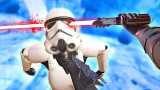 CUTTING STORMTROOPERS WITH DEADLY LIGHTSABERS in Blades and Sorcery VR Mods