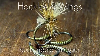 Fly Tying Quill Cripple Emerger | Hackles & Wings