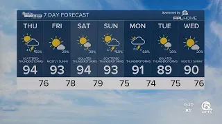 WPTV First Alert Weather forecast, morning of May 16, 2024