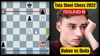 Dubov Returned on Board || Dubov vs Duda || Tata Steel Chess 2022 || Round-8