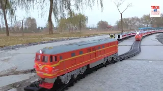 Immense  DF4 Model Train China Railway Carrying Passenger Railroad Cars HO Scale