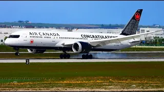 SUNNY Morning Departures and Arrivals at YYC ft. AC Congratulations Livery!