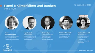 Klimakrise und Finanzsektor - Panel 1: Klimarisiken und Banken, Finance Watch