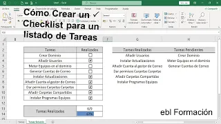 Cómo crear ✔ Checklist para un listado de Tareas en excel 2021 (Lista de verificación)