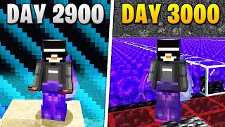 I Survived 3,000 Days in HARDCORE Minecraft...