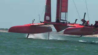 SailGP ESP team F50 first flights in Cádiz