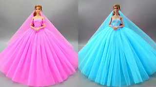 Barbie Doll Makeover Transformation ~ DIY Miniature Ideas for Barbie ~ Wig, Dress, Faceup, and More!