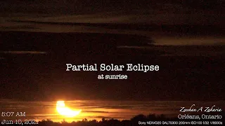 Solar Eclipse Ottawa, Canada - 10 Jun 2021