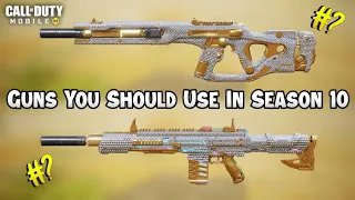 Guns you should use in CODM Season 10 (With it's best Gunsmith)