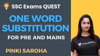 One Word Substitution | SSC CGL Exam | English